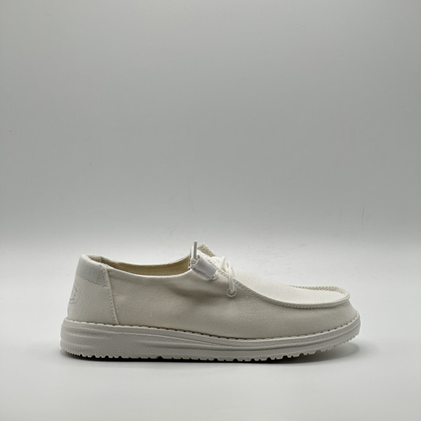 Scarpe Mocassino Donna Hey Dude Wendy Slub Canvas - Leggere, Comode, Con Suola In EVA E Lacci Elastici